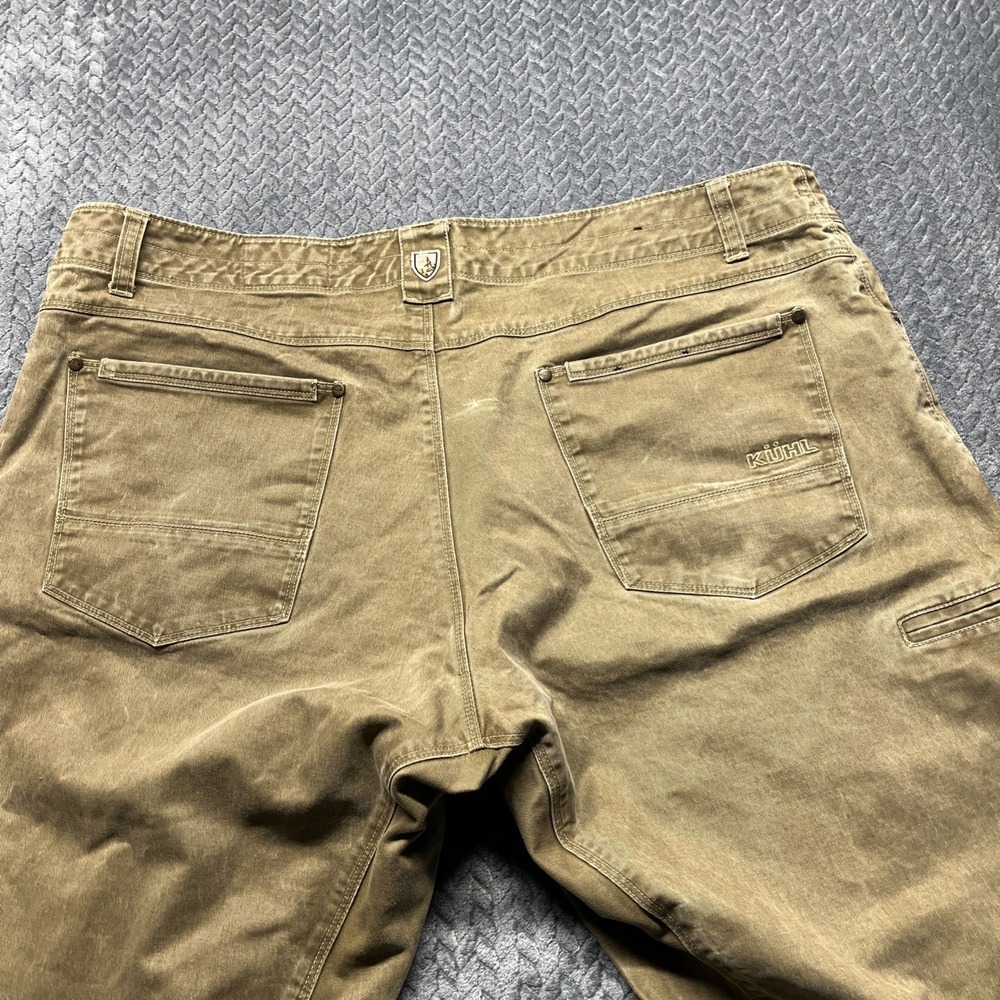 KUHL Rydr Pants Men's Size 42X30.5 Khaki Tan‎ Patina Dye Outdoors Workwear - Picture 7 of 16
